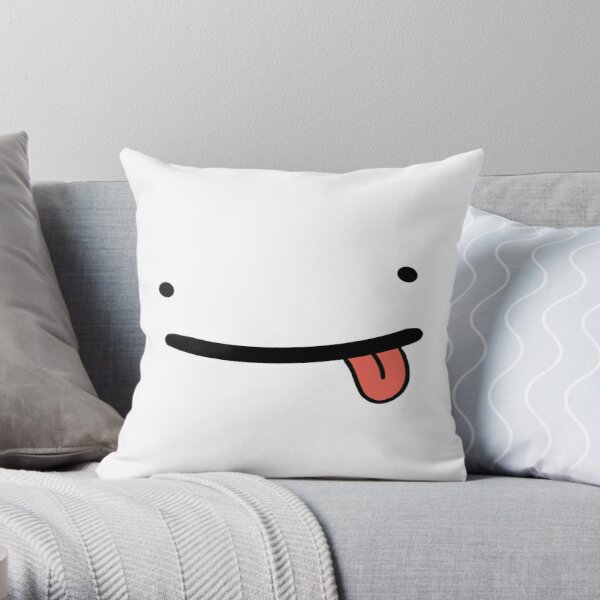 Funny dream Smile merch, Smile of the tongue ! , Dream smp merch, Funny Smile Throw Pillow RB1507 product Offical Dream Smile Merch