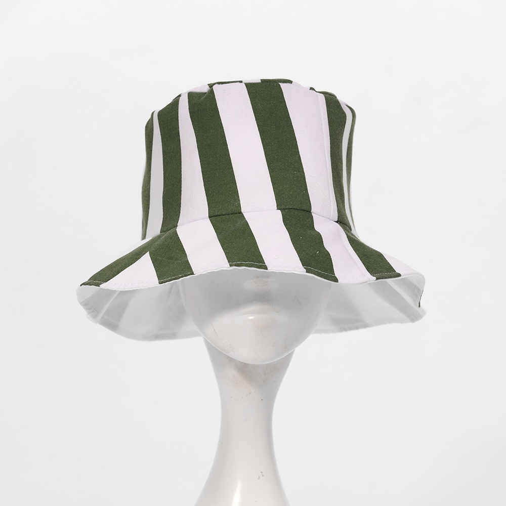 Anime Bleach Urahara Kisuke Cosplay Hat Cap Bucket Hat Green White Striped Men Women Summer Cool - MCYT Store
