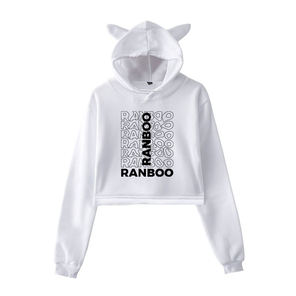 Dream Ranboo Merch Hoodies Sweatshirts for Girls Cat Ear Crop Top Ranboo Merch Hoodie Youth Streetwear 2 - MCYT Store