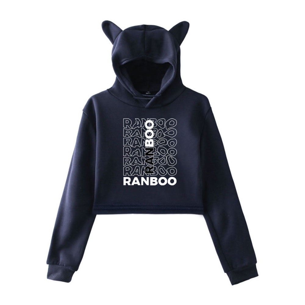 Dream Ranboo Merch Hoodies Sweatshirts for Girls Cat Ear Crop Top Ranboo Merch Hoodie Youth Streetwear 3 - MCYT Store