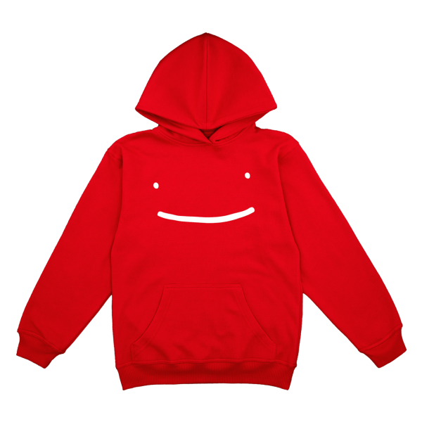 Youth IDM Red Hoodie White Smile Front - MCYT Store